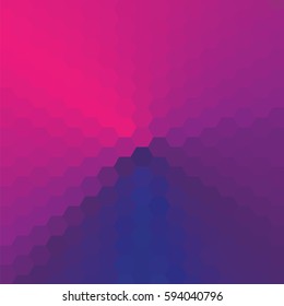 Vector abstract background consisting of hexagons, painted with a cone gradient.