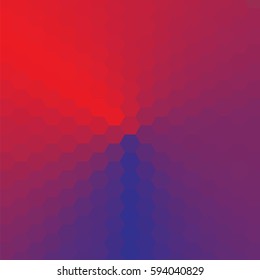 Vector abstract background consisting of hexagons, painted with a cone gradient.