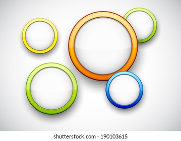 Vector abstract background contains of colorful glossy bubbles. 