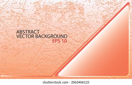 Vector abstract background in coral color with geometric shapes.