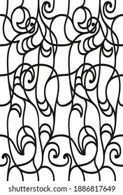 Fondo abstracto vectorial con líneas curvas cruzadas. 