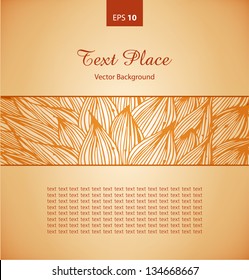 Vector abstract background. Decorative floral banner. Ornate cute template for cards, gifts, decoration