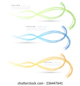 Vector abstract background design. Brochure design templates collection and waving