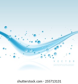 Vector abstract background design. Brochure water templates collection and waving