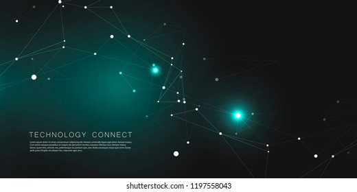 Vector abstract background design with connecting dots and lines.