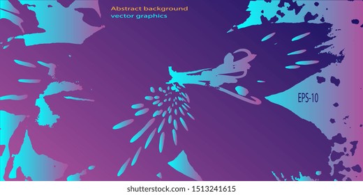 Vector abstract background. Design background. Designer decorative cover. Business card. Vector graphics. Creative vector background for banner and flyer. Spots and blots. EPS-10