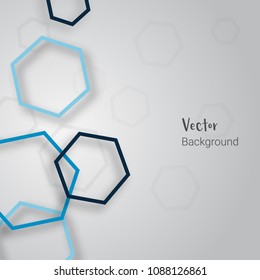 Vector abstract background design and illustration with hexagon shape. cover and template design. eps10 file.