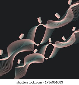 Vector abstract background for design, abstract vector lines, waves.
