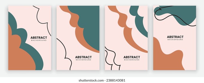 Diseño de fondo abstracto vectorial. conjunto de portada abstracta moderno, fondo mínimo para portada, volante, folleto y afiche. la historia abstracta moderna y el diseño de publicaciones en medios sociales.