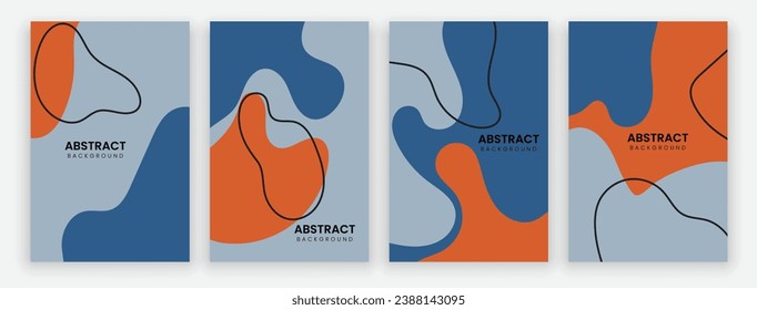 Vector abstract background design. modern abstract cover set, minimal background for cover, flyer, brochure and poster. modern abstract story and social media post design.