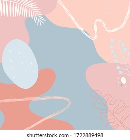 Vector abstract background design with place for text.  For social media promotional content, invitation, greeting card, mailing, banner, poster, advertisement of travel agency, decoration. 