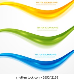 Vector abstract background design wavy.  Brochure design templates collection and waving