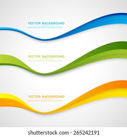 Vector abstract background design wavy.  Brochure design templates collection and waving