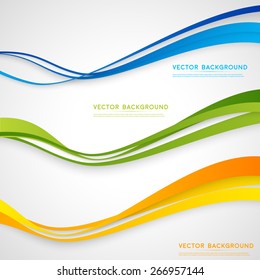 Vector abstract background design wavy.  Brochure design templates collection and waving