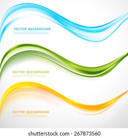 Vector abstract background design wavy.  Brochure design templates collection and waving