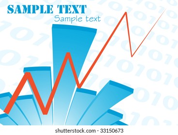 Vector abstract background with diagram; clip-art