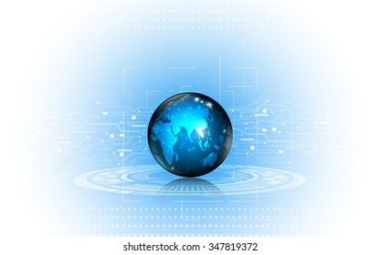 vector abstract background digital globe tech innovation concept