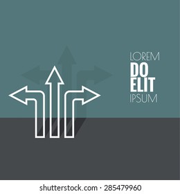 Vector abstract background with direction arrow sign. 
