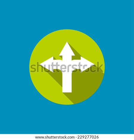 Vector abstract background with direction arrow sign. 