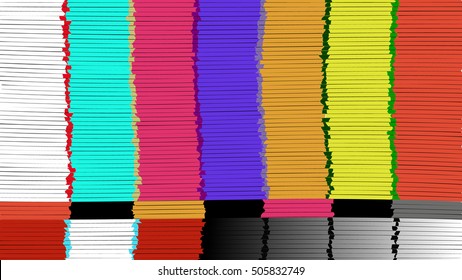 Vector abstract background Distorted glitch TV. Descendant network. Digilal No signal.