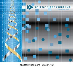 vector abstract background with DNA graph