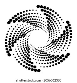 Vector abstract background with dotted circle. Logo design.