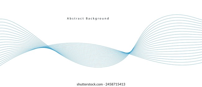Vector abstract background with dynamic blue waves.