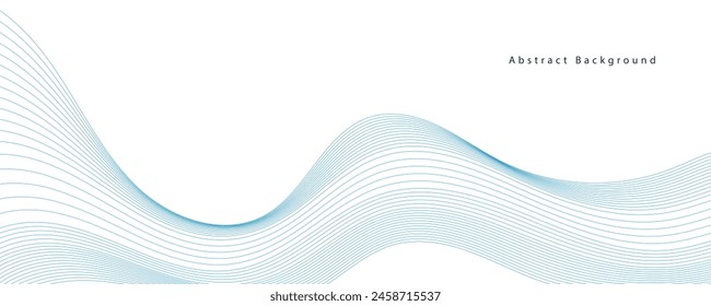 Vector abstract background with dynamic blue waves.