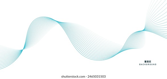 Fondo abstracto de Vector con ondas azules dinámicas.