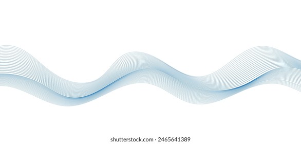 Fondo abstracto de Vector con ondas azules dinámicas.