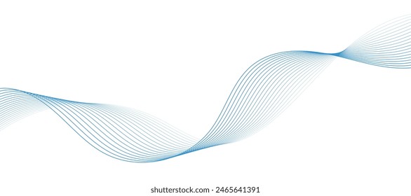 Vector abstract background with dynamic blue waves.