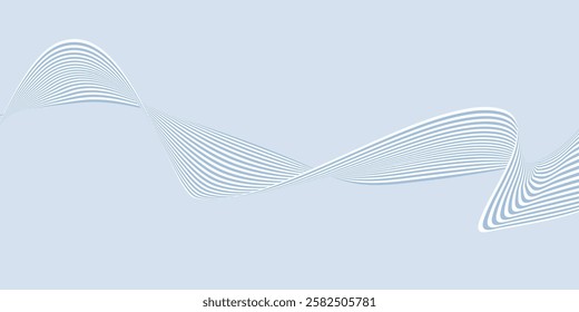 Vector abstract background with dynamic blue waves.