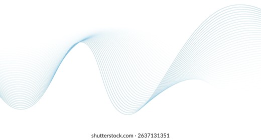 Vector abstract background with dynamic blue waves.