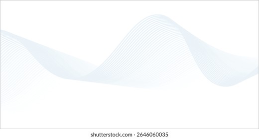 Vector abstract background with dynamic blue waves.