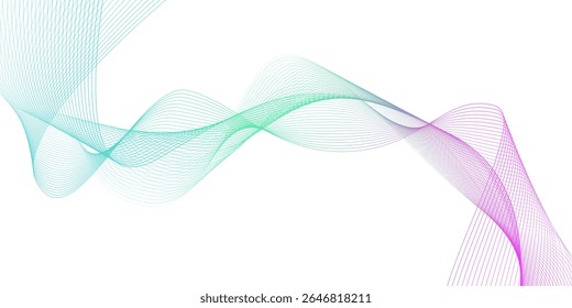 Fundo abstrato do vetor com ondas azuis dinâmicas.