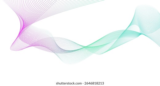 Vector abstract background with dynamic blue waves.