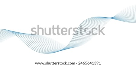 Vector abstract background with dynamic blue waves.