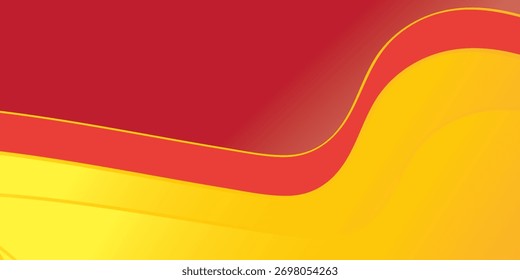 Vector abstract background with dynamic orange waves, lines and particles. Eps10
