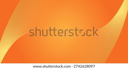 Vector abstract background with dynamic orange waves, lines and particles