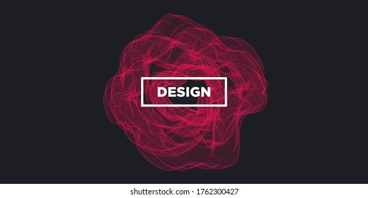 Vector abstract background with dynamic particles wave dots. Vector Illustration - EPS 10