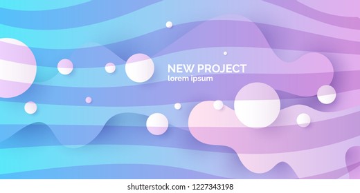 Vector abstract background with a dynamic splashes. Illustration suitable for design. Trendy poster