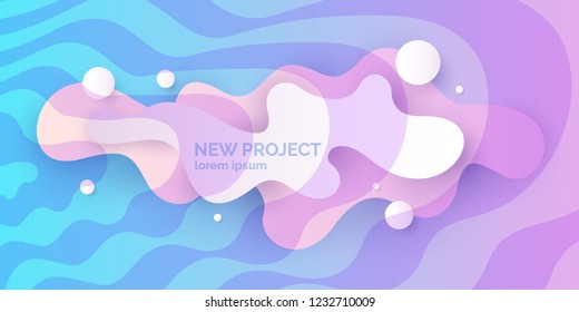 Vector abstract background with a dynamic splashes. Illustration suitable for design. Trendy poster