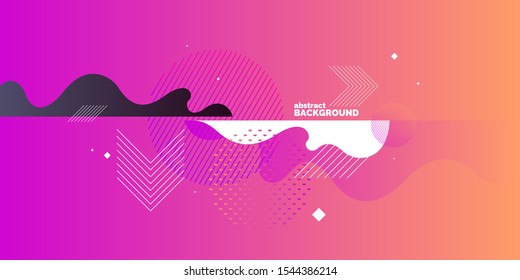 Vector abstract background with a dynamic splashes. Illustration suitable for design. Trendy poster