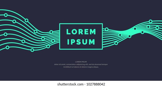 Vector abstract background with dynamic waves. Illustration suitable for design