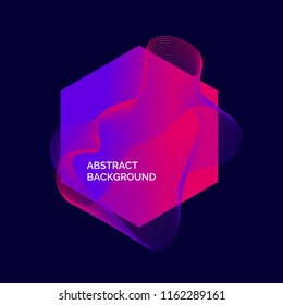 Vector abstract background with dynamic waves. Illustration suitable for design