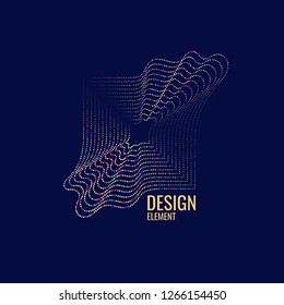 Vector abstract background with dynamic waves. Illustration suitable for design