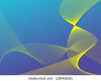 Vector abstract background with dynamic waves, line and particles. Illustration suitable for design - Vector