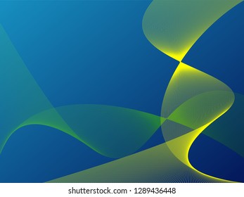 Vector abstract background with dynamic waves, line and particles. Illustration suitable for design - Vector