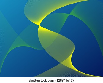 Vector abstract background with dynamic waves, line and particles. Illustration suitable for design - Vector