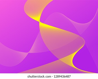 Vector abstract background with dynamic waves, line and particles. Illustration suitable for design - Vector